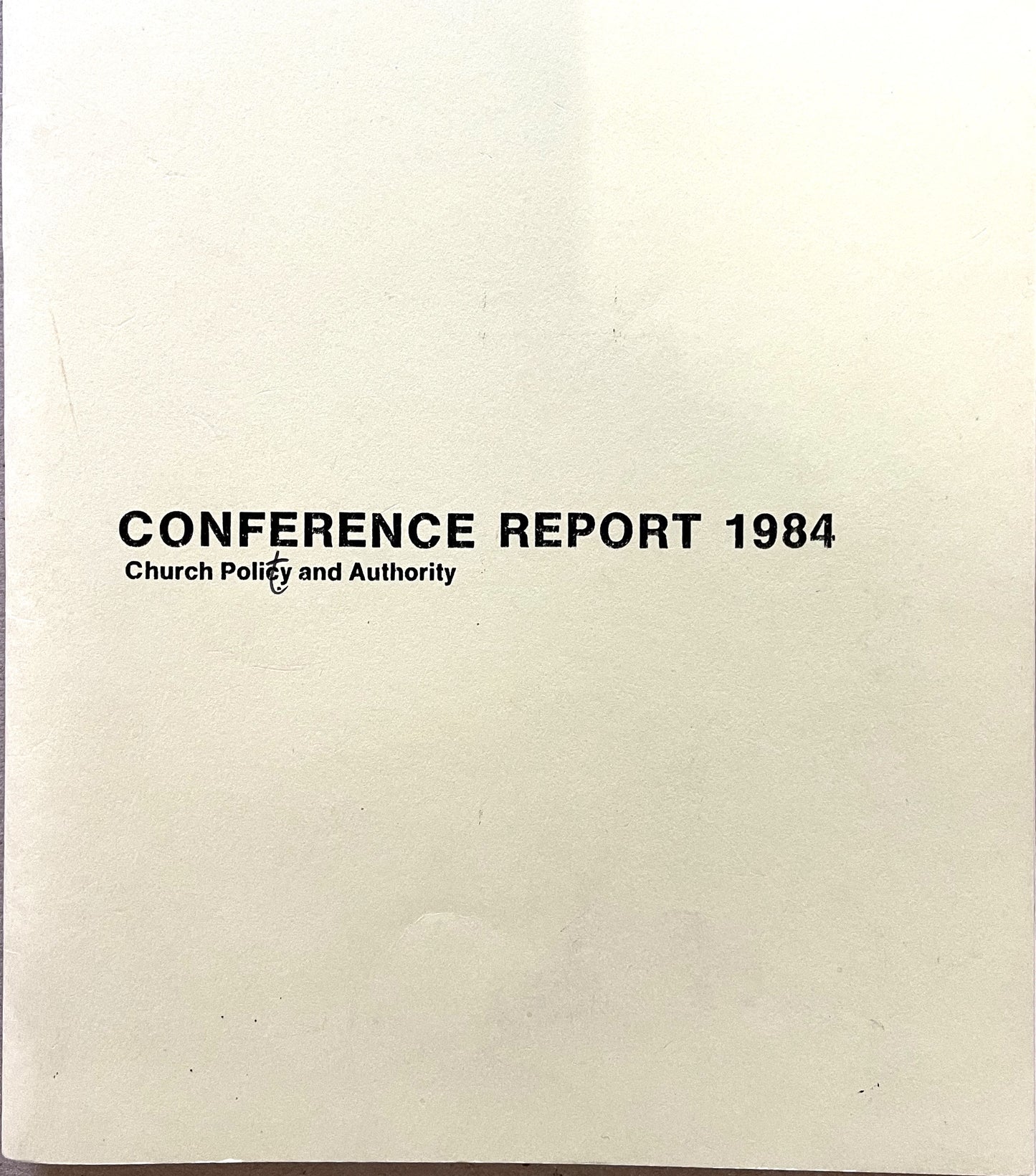 ATC 1984 Church Polity and Authority