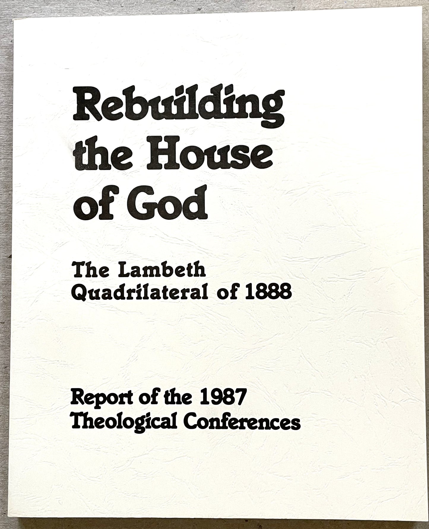 ATC 1987 Rebuilding the House of God